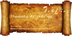 Theobald Örkény névjegykártya